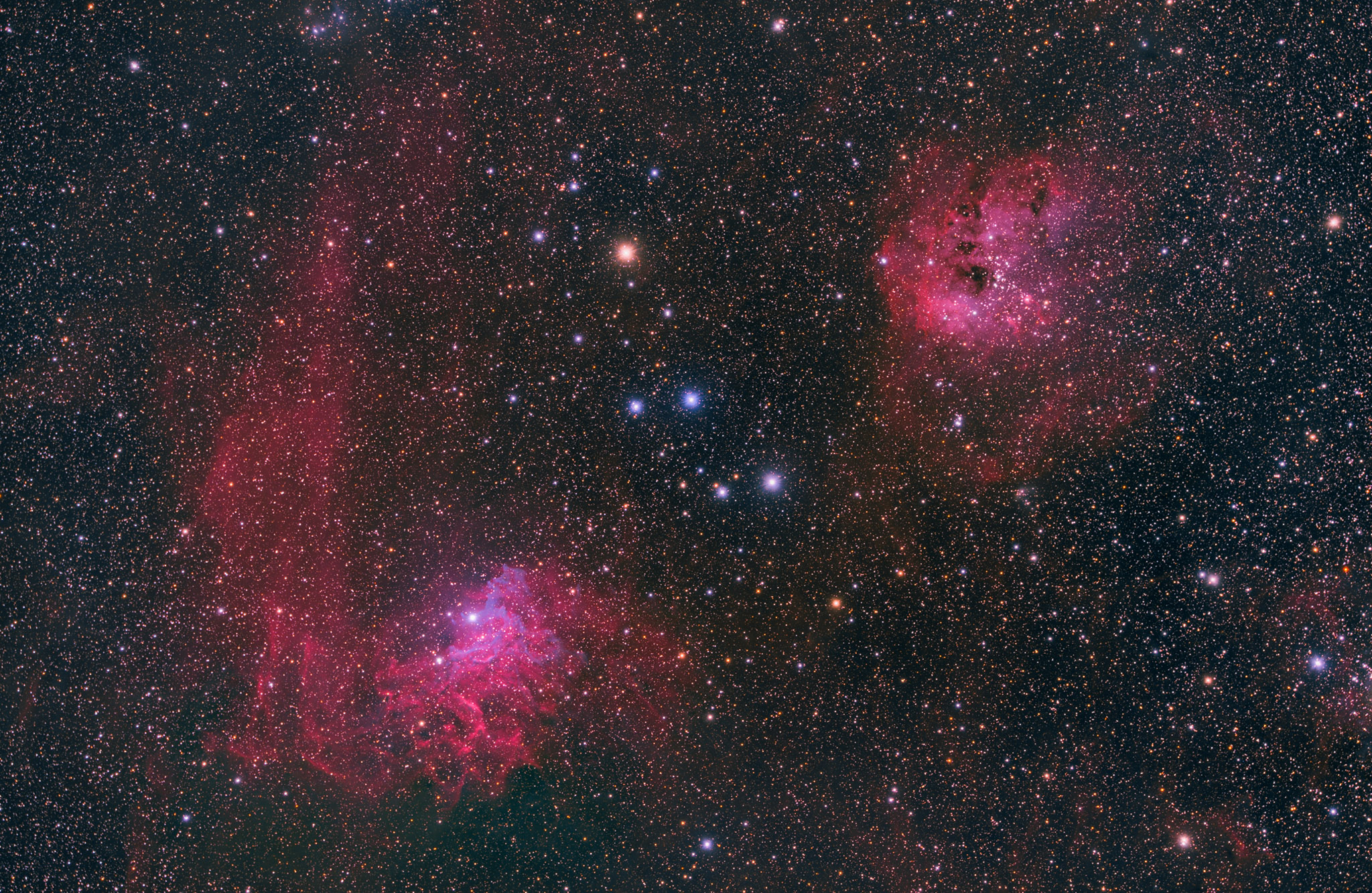 Ic 405, der Flaming Star Nebulae & Ic 410